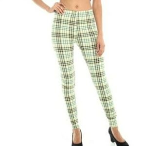 Green Plaid Leggings